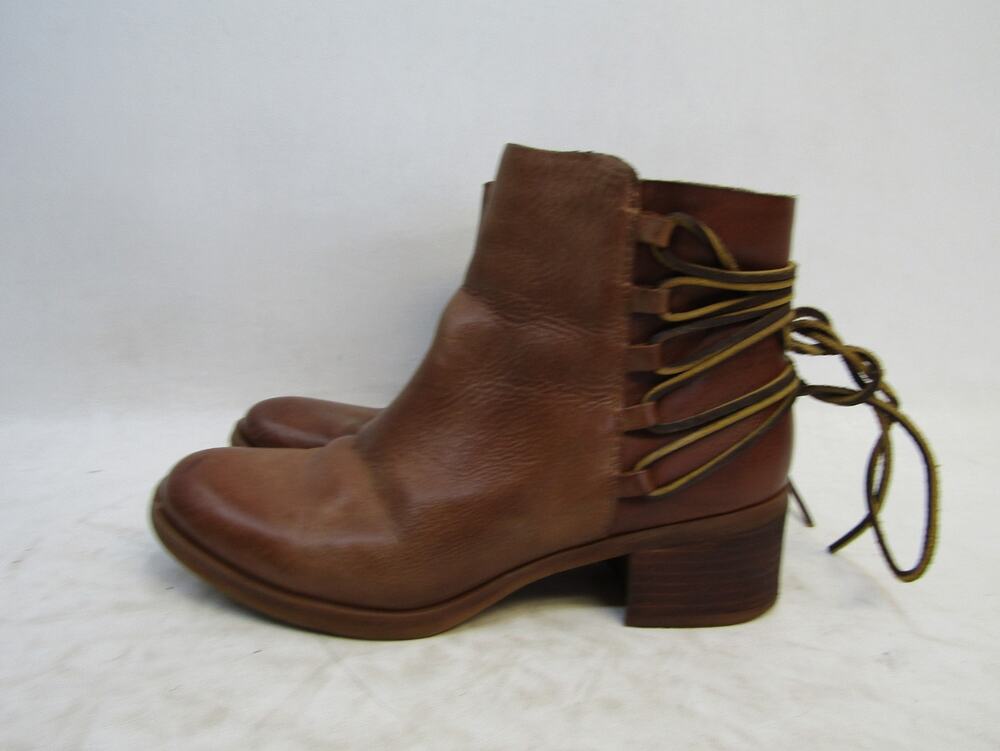 Korks Womens Size 7 M Brown Leather Zip Fashion Ankle Boots Booties